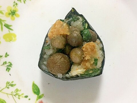 むかごと紫蘇の味噌おにぎり